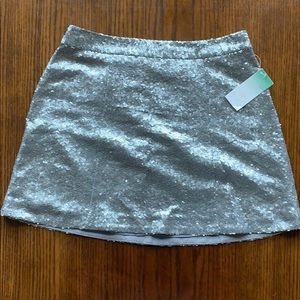 Silver Sequence Mini Skirt
